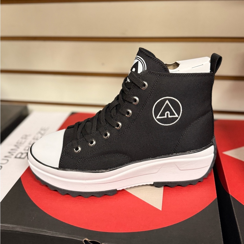 Black Platform High Top Sneaker